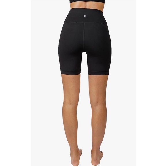 YOGALICIOUS LUX NWOT Black High Waist Squat Proof Biker Shorts - Picture 4 of 4
